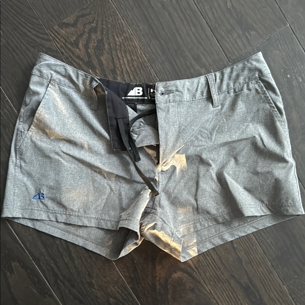 High Waist Gray Casual Shorts